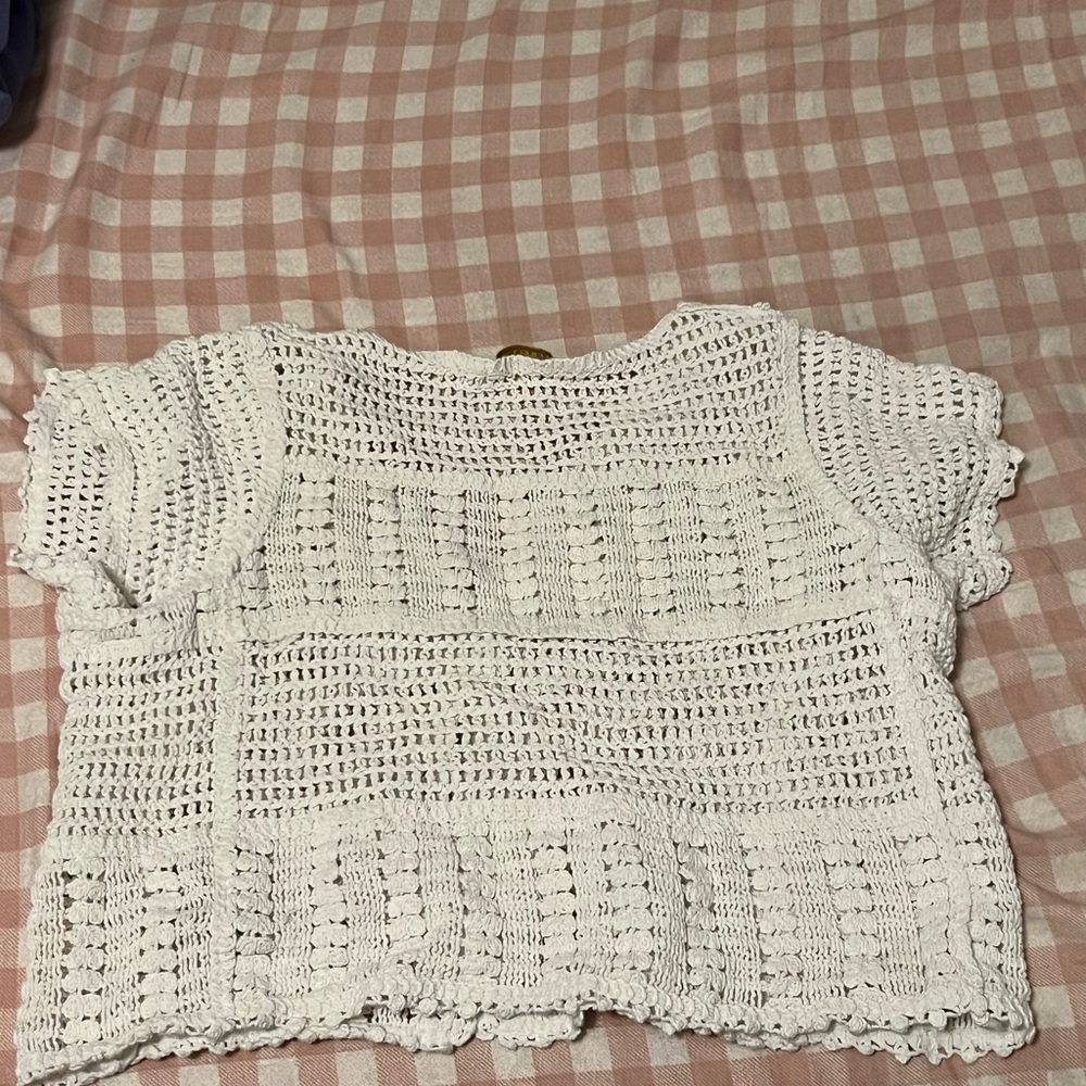 Rebellion White Cropped Boxy Blouse